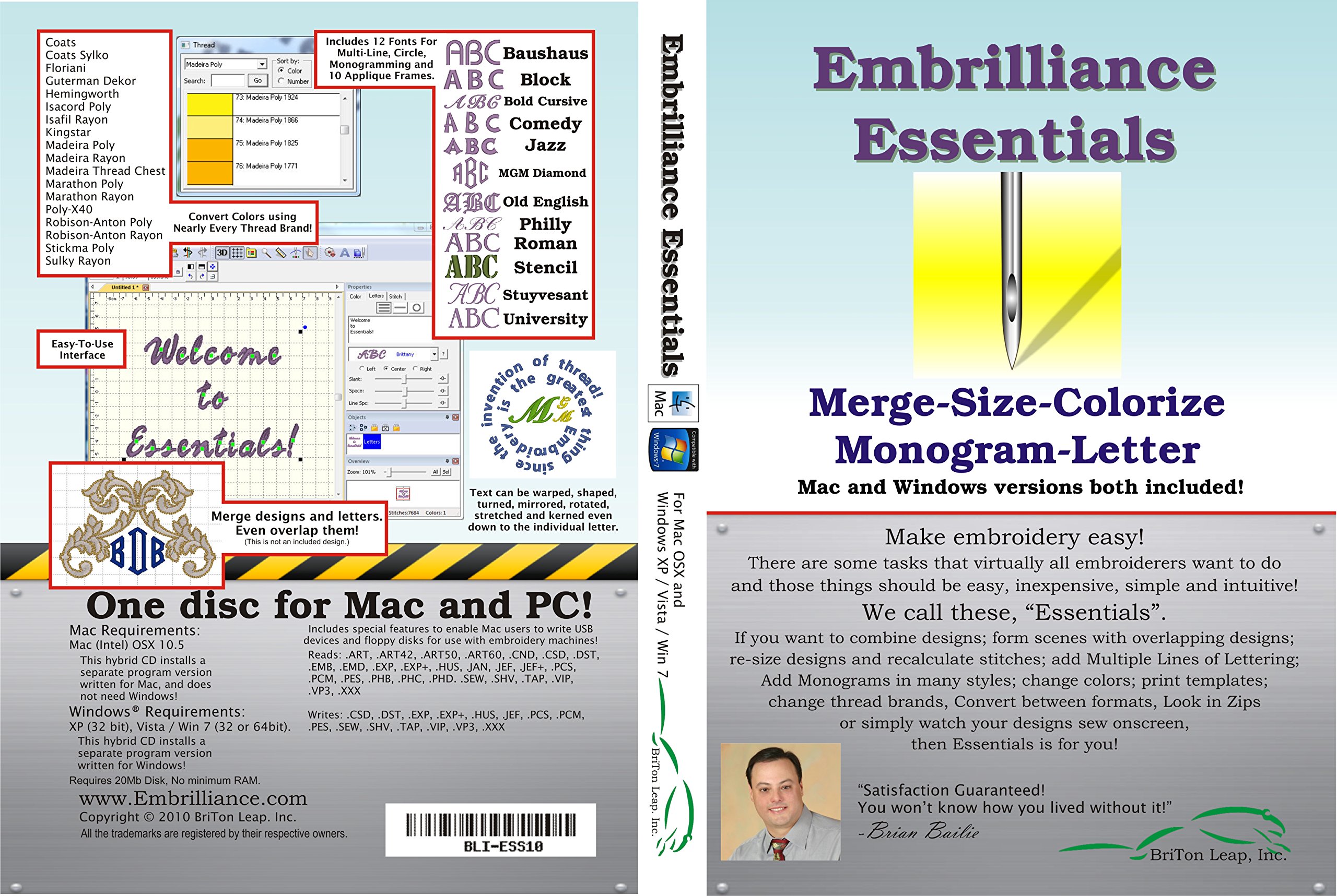 Embrilliance Essentials Embroidery Software For Mac &